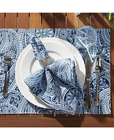 Design Imports Paisley Print Outdoor Placemat, Set of 6