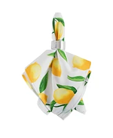 Design Imports Lemon Bliss Print Outdoor Napkin, Set of 6