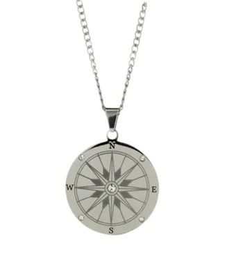 Men's Stainless Steel Compass Necklace