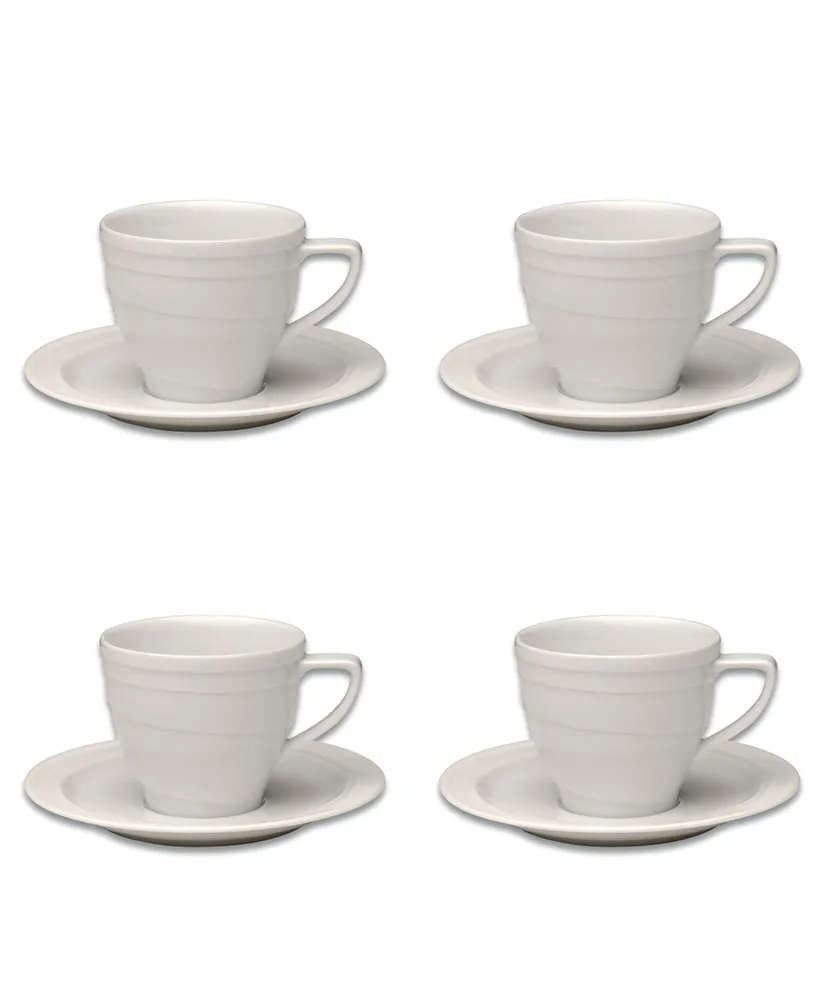 Aspen Espresso Cup with Saucer, Set of 8