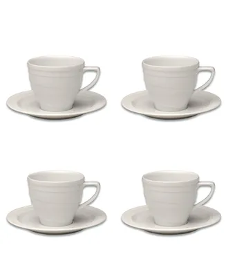 Essentials 4 Oz Porcelain Cup Saucer, Set of 4