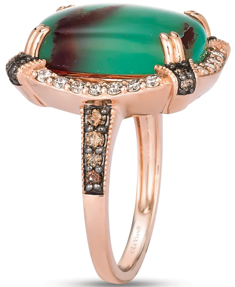 Le Vian Creme Brulee Aquaprase Candy & Diamond (5/8 ct. t.w.) Statement Ring in 14k Rose Gold