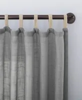 No. 918 Ceri Texture Jute Tabs Semi Sheer Tab Top Curtain Panel Collection