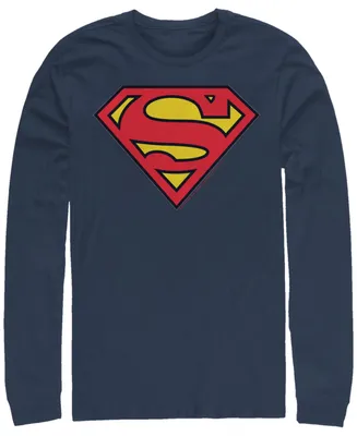 Men's Superman Classic Logo Long Sleeve Crew T-shirt