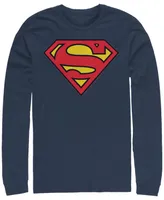 Men's Superman Classic Logo Long Sleeve Crew T-shirt