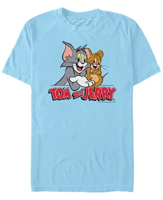 Men's Tom Jerry Simple Buds Short Sleeve T-shirt