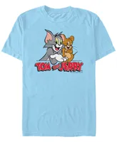 Men's Tom Jerry Simple Buds Short Sleeve T-shirt