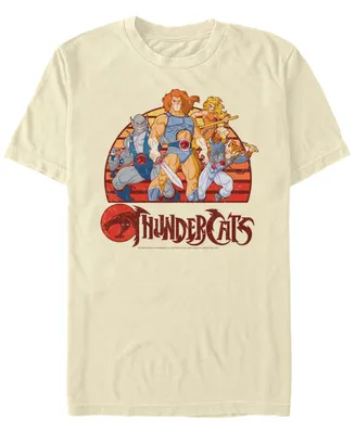 Men's Thundercats Group Retro Sunset Short Sleeve T-shirt