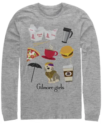 Men's Gilmore Girls Tv Icon Jumble Long Sleeve Crew T-shirt