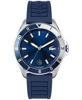 Lacoste Men's Tiebreaker Blue Silicone Strap Watch 43mm