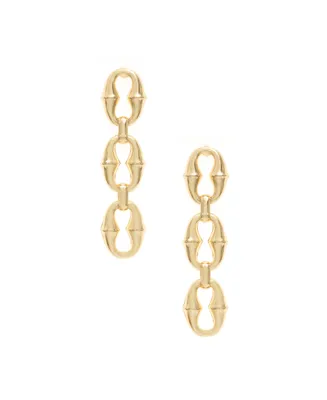 Ettika Gold Plated Thick Chain Link Earrings