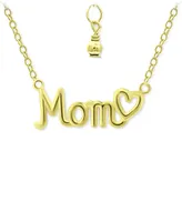 Giani Bernini Mom Heart Pendant Necklace, 16" + 2" extender, Created for Macy's