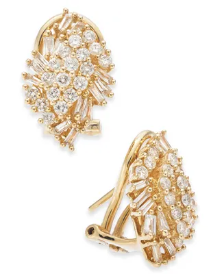 Wrapped in Love Diamond Cluster Earrings (1 ct. t.w.) in 14k Gold, Created for Macy's