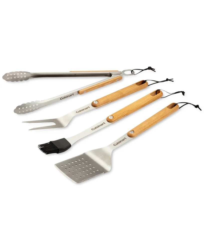 Cuisinart 4-Pc. Ash Wood Grill Tool Set