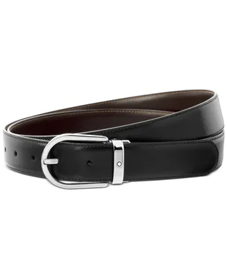 Montblanc Men's Horseshoe Buckle Italian Leather Belt