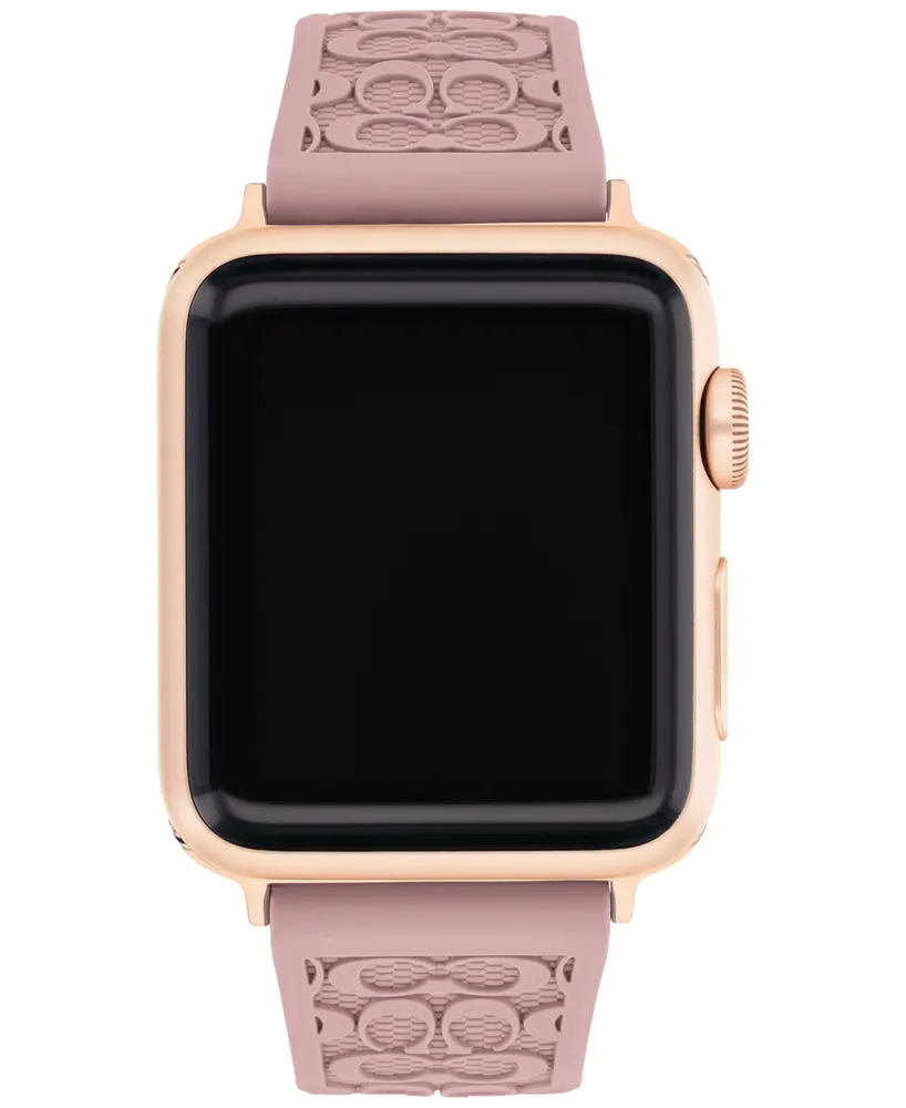 Coach Pink Rubber Apple Watch Strap 38/40/41mm