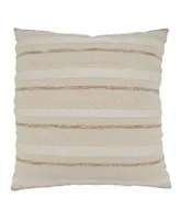 Saro Lifestyle Striped Woven Decorative Pillow, 22" x 22"