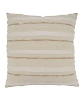 Saro Lifestyle Striped Woven Decorative Pillow