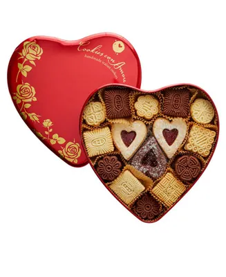 Cookies Con Amore Assorted Gourmet Italian Cookies Heart Tin