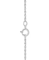 Diamond Cross 18" Pendant Necklace (1/5 ct. t.w.) in Sterling Silver & 10k Gold