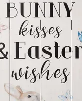 Glitzhome 18"H Easter Wooden Bunny Wall Decor
