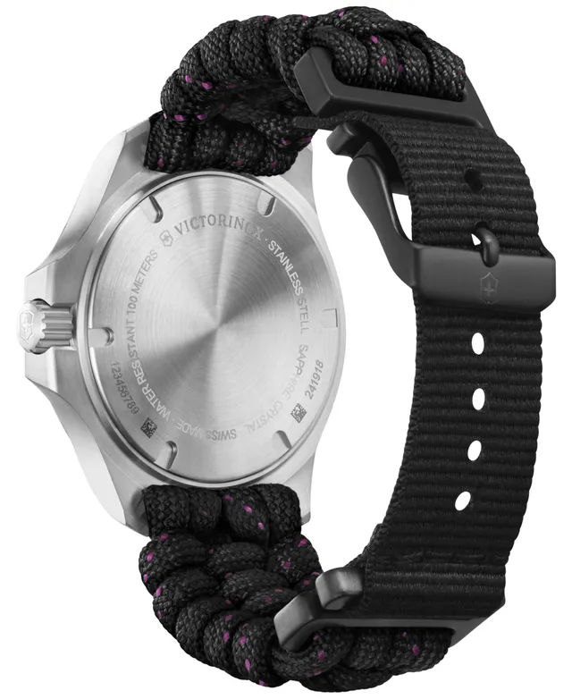 Victorinox Women's I.n.o.x. V Black Paracord Strap Watch 37mm