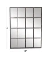 Industrial Metal Wall Mirror, 7.5" H x 51.5" L