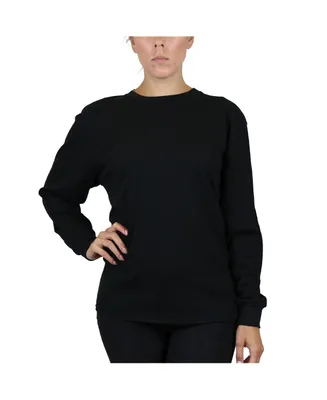 Women's Loose Fit Waffle Knit Thermal Shirt