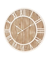 La Crosse Technology Clock 19.7" Harper Wood Quartz Wall Clock