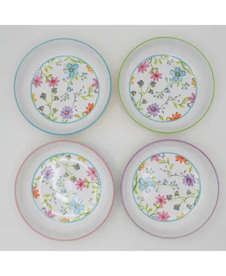 Euro Ceramica Charlotte Assorted Pasta Bowls, Set of 4