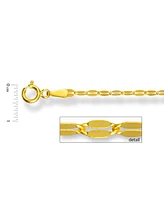 16" Mirror Link Chain (2mm) in 14K Gold