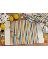 Saro Lifestyle Fiesta Placemats with Stripe Design, Set of 4, 20" x 14"