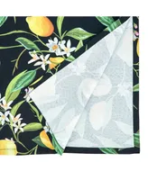 Saro Lifestyle Outdoor Table Runner with Lemon Design, 72" x 16"