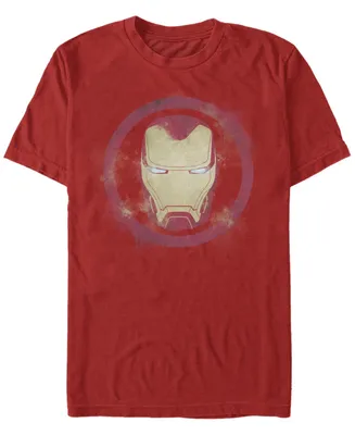 Fifth Sun Men's Iron Man Spray Logo Short Sleeve Crew T-shirt