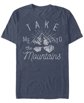 Fifth Sun Men's Mountains Me Short Sleeve Crew T-shirt
