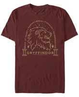 Fifth Sun Men's Lion Line Art Short Sleeve Crew T-shirt