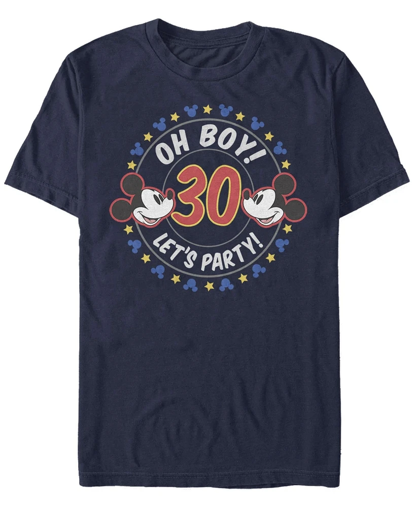 Fifth Sun Men's Oh Boy Mickey Short Sleeve Crew T-shirt
