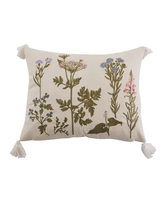 Levtex Apolonia FloralEmbroidered Decorative Pillow, 14" x 18"