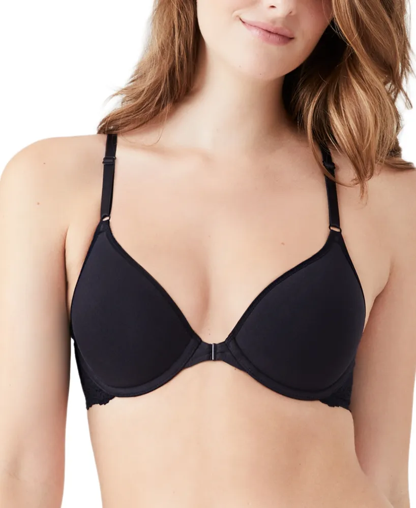 Soma Wacoal T-back Front Close Underwire Bra In Black