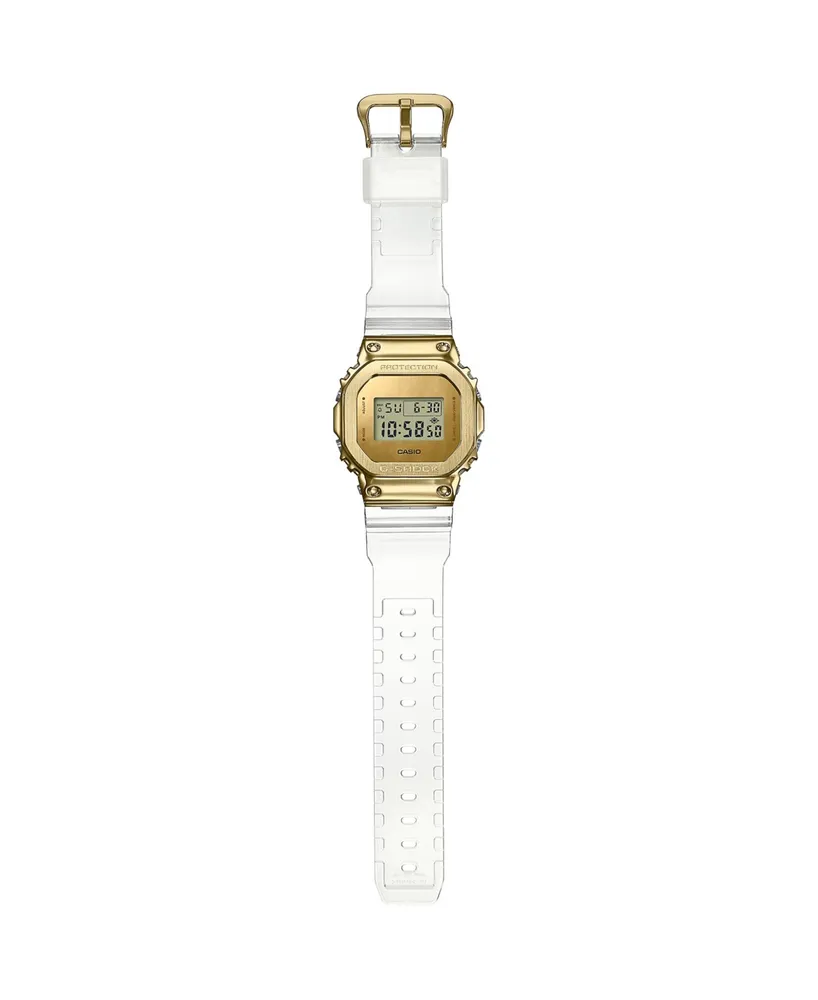 G-Shock Men's Digital White Resin Strap Watch 43mm GM5600SG-9 - Clear, Gold