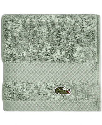 Lacoste Home Heritage Anti-Microbial Supima Cotton Washcloth, 13" x