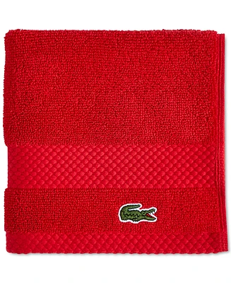 Lacoste Home Heritage Anti-Microbial Supima Cotton Washcloth, 13" x