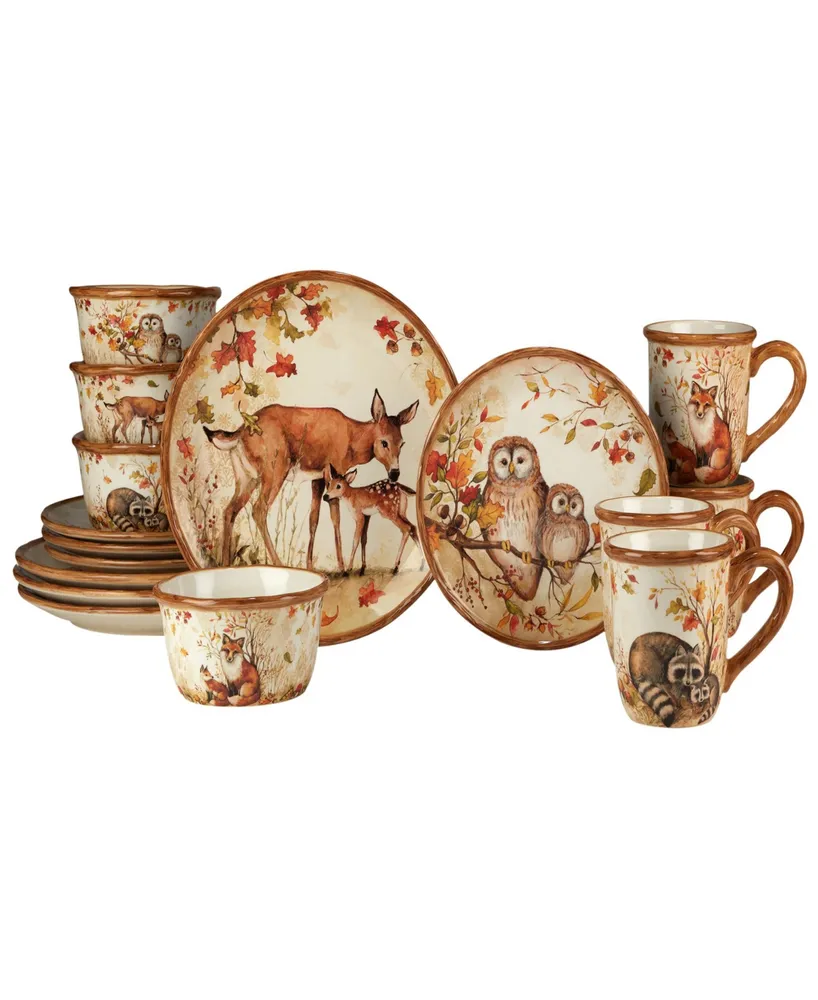 Pine Forest 16 Piece Dinnerware Set