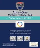 All In One Performance Stretch Moisture Wicking Fitted Mattress Pad