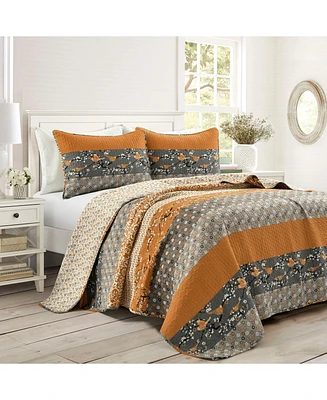 Lush Decor Royal Empire Reversible 3 Piece Quilt Set, King