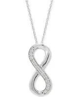 241 Wear It Both Ways Diamond Infinity Pendant Necklace (1/8 ct. t.w.) in 14k White Gold