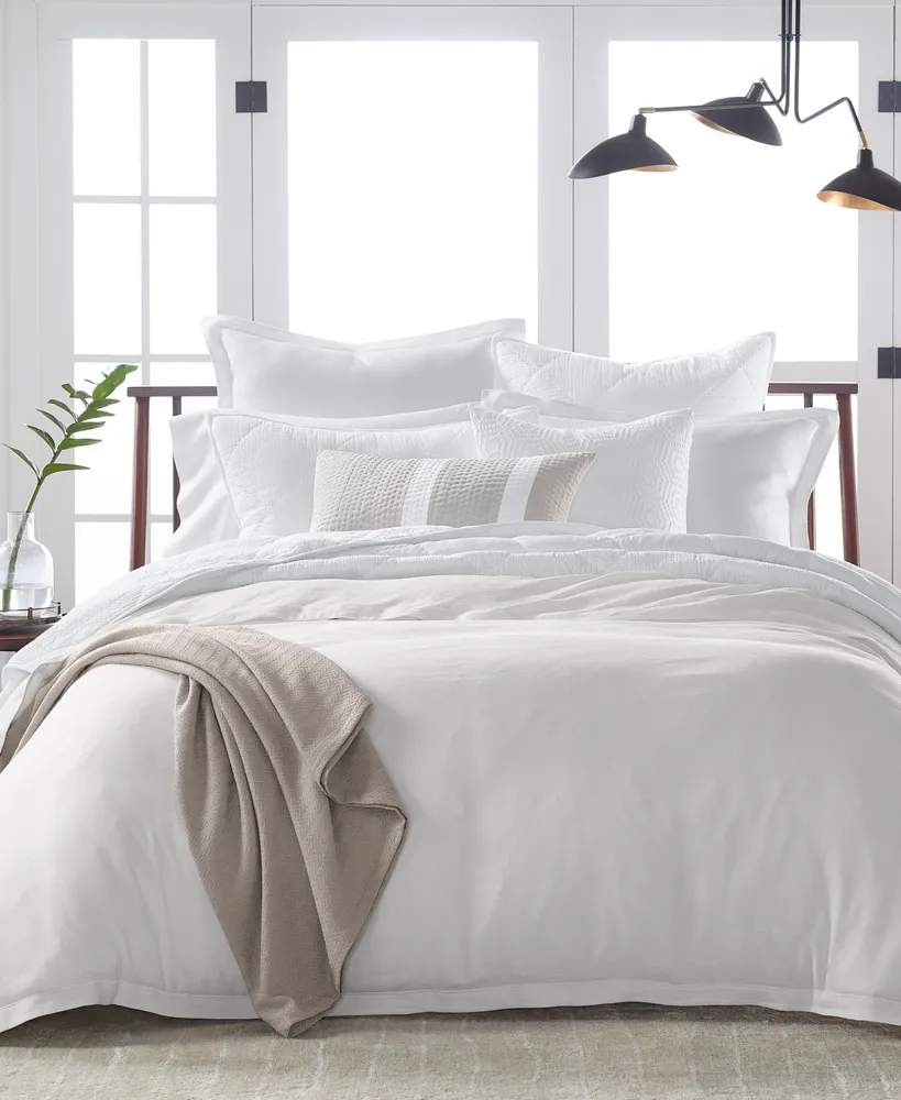 Hotel Collection Linen/Modal Blend Duvet Cover, Full/Queen, Created for Macy's