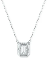 Swarovski Rhodium-Plated Millenia Pendant Necklace, 15" + 2" extender