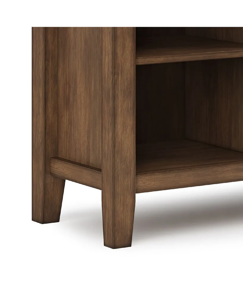 Redmond Solid Wood Tv Media Stand with Open Shelves