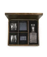 Legacy Whiskey Box with Decanter Gift Set, 12 Pieces